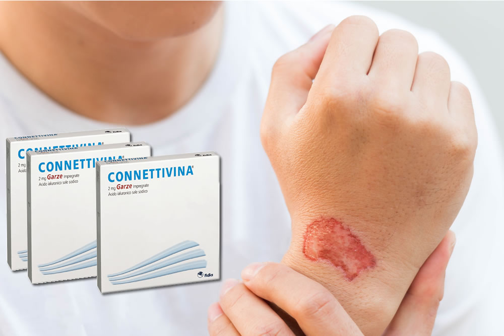 Connettivina - Garze Cicatrizzanti 2019 - Foglietto Illustrativo Spiegato